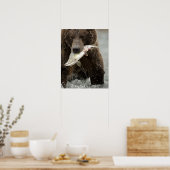 Bruine beer, of Kust Grizzlybeer, Ursus Poster (Keuken)