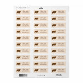 Bruine beer op roze etiket (Full Sheet)