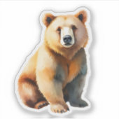 Bruine beer sticker (Voorkant)