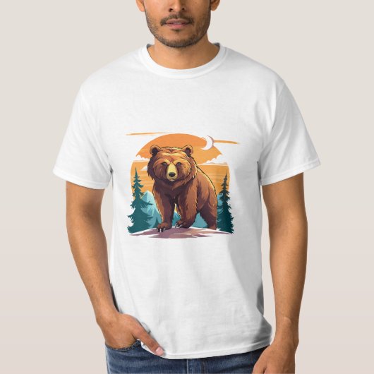 Bruine beer t-shirt (Voorkant)