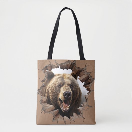 Bruine Beer Tote Bag (Voorkant)