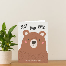 Bruine beer Vaderdag Kaart