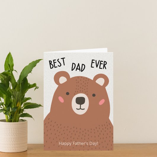 Bruine beer Vaderdag Kaart