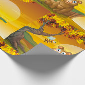 Bruine Beer Zonsondergang Cadeaupapier