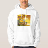 Bruine Beer Zonsondergang Hoodie (Voorkant)