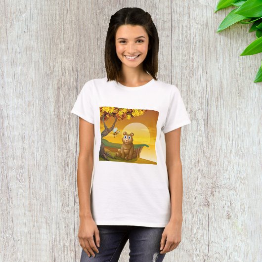 Bruine Beer Zonsondergang T-shirt