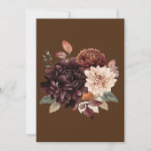 Bruine Beige Bloemen Bloem Eerste Heilige Communie Kaart (Achterkant)