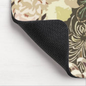  bruine beige bloemen en vogels muismat (Hoek)