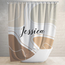 Bruine Beige Moderne Geometrische Vormen Patroonna