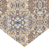 Bruine beige stenen piebelpatroon korte tafelloper (Hoek)