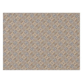 Bruine beige stenen piebelpatroon tafelkleed (Voorkant (Horizontaal))
