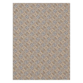 Bruine beige stenen piebelpatroon tafelkleed (Voorkant)