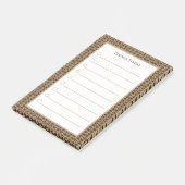 Bruine Beige Witte Dingen Om Te Doen Post-it® Notes (Schuin)