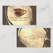 Bruine Beker Warme Koffie Visitekaartje (Voorkant / Achterkant)