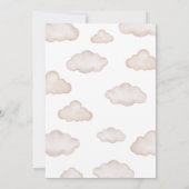 Bruine Beren ballon Bearly Wait Baby shower Kaart (Achterkant)