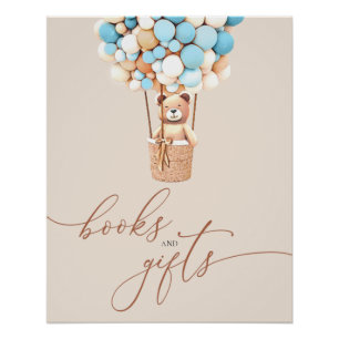 Bruine Beren ballonnen Baby Boeken en geschenken P Perfect Poster