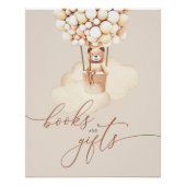 Bruine Beren ballonnen Baby Boeken en geschenken P Perfect Poster (Voorkant)