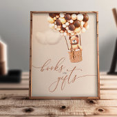 Bruine Beren ballonnen Baby Boeken en geschenken P Perfect Poster