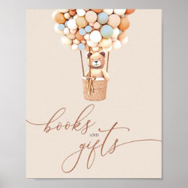 Bruine Beren ballonnen Baby Boeken en geschenken P Poster