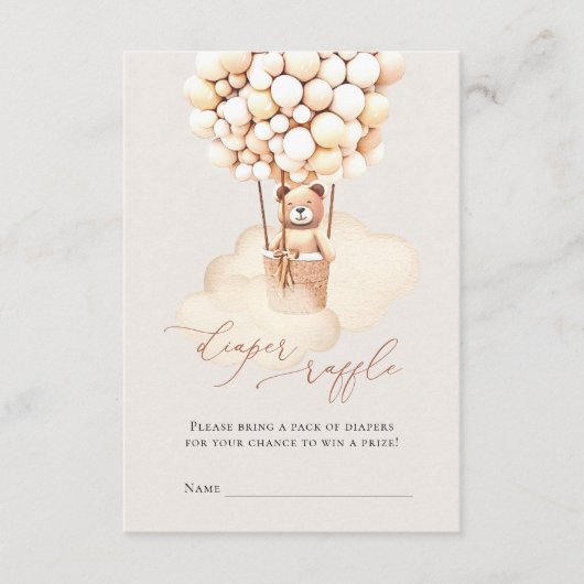 Bruine Beren ballonnen, luidere ritten Informatiekaartje (Voorkant)