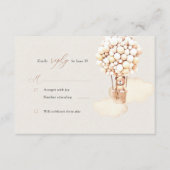 Bruine Beren ballonnen RSVP Reply Enclosure Kaart (Voorkant)