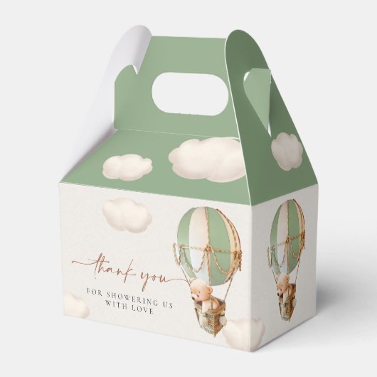 Bruine Beren ballonnen voor draagtas Bedankdoosjes (Voorkant Zijde)