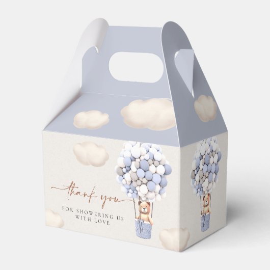 Bruine Beren ballonnen voor draagtas Bedankdoosjes (Voorkant Zijde)