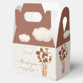 Bruine Beren ballonnen voor draagtas Bedankdoosjes (Geopend)