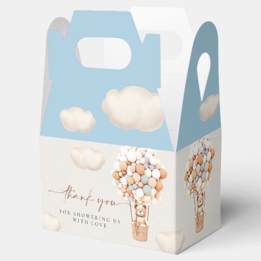 Bruine Beren ballonnen voor draagtas Bedankdoosjes (Geopend)