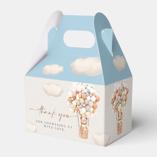 Bruine Beren ballonnen voor draagtas Bedankdoosjes (Voorkant Zijde)