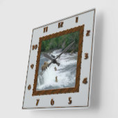 Bruine Beren Gevist Vierkante Klok (Hoek)