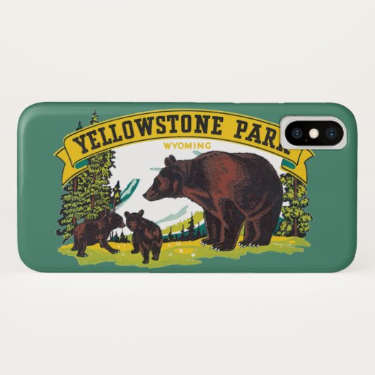  bruine Beren in het nationale park van Yellowston Case-Mate iPhone Case (Achterkant (horizontaal))