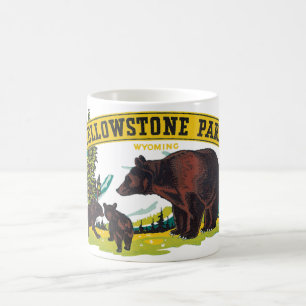 Bruine beren in Yellowstone National Park in oude  Koffiemok