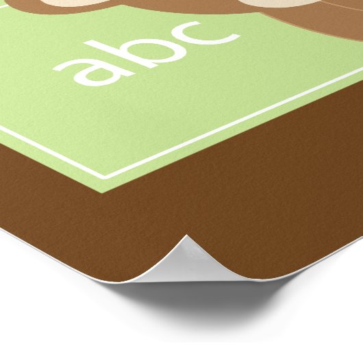 Bruine Beren Kinder wandbekleding Poster (Hoek)