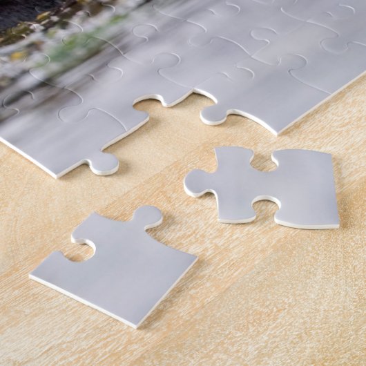 Bruine Beren kubussen van de Stroom Legpuzzel (Zijkant)