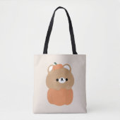 bruine Beren pompoen Tote Bag (Voorkant)
