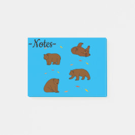 Bruine beren post-it® notes