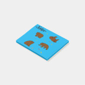 Bruine beren post-it® notes (Schuin)