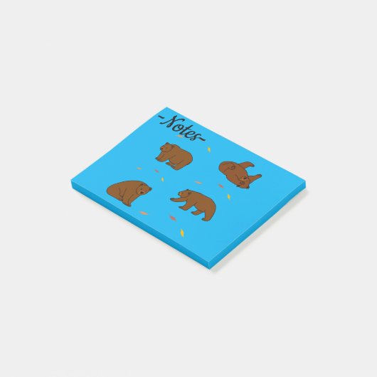 Bruine beren post-it® notes (Schuin)