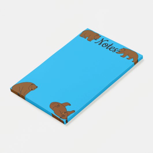 Bruine beren post-it® notes (Schuin)