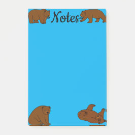 Bruine beren post-it® notes