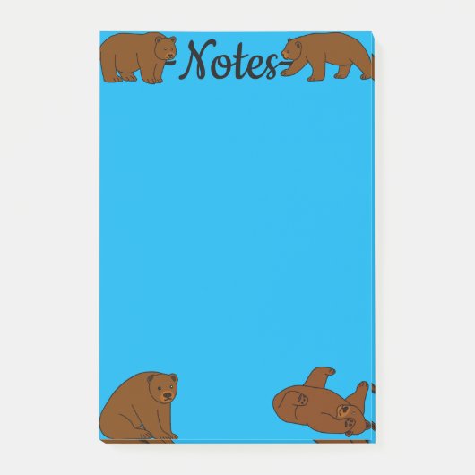 Bruine beren post-it® notes (Voorkant)