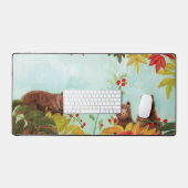 Bruine Beren Rood rowanenbessen Bureaumat (Keyboard & Muis)