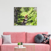 Bruine berenfamilie canvas afdruk (Insitu (Woonkamer))