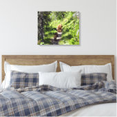 Bruine berenfamilie canvas afdruk (Insitu (Slaapkamer))