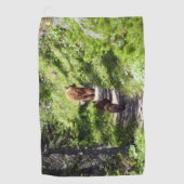 Bruine berenfamilie golfhanddoek (Voorkant)