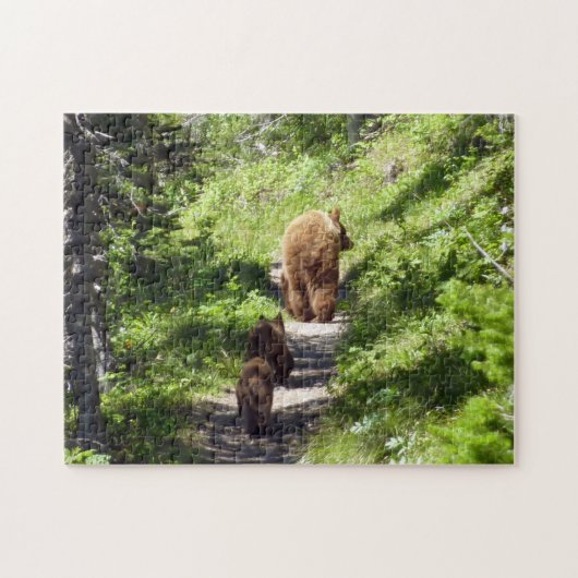 Bruine berenfamilie legpuzzel (Horizontaal)