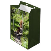 Bruine berenfamilie medium cadeauzakje (Voorkant Gekanteld)