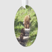 Bruine berenfamilie ornament (voorkant)
