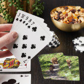 Bruine berenfamilie pokerkaarten (Insitu)